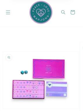 Peace Love Mahjong "Pretty in Pink" Mahjong Set NEW
